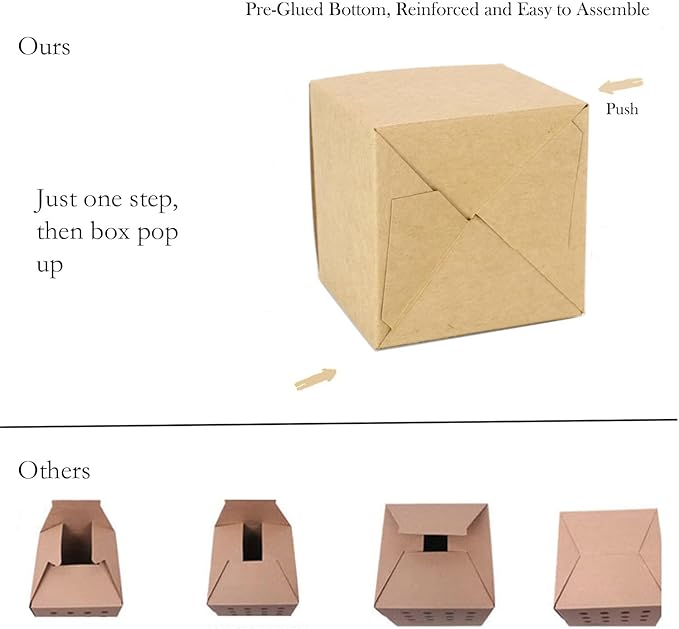 25 Pcs Brown Paper Gift Boxes, Small Candy Treat Boxes Bulk, Birthday Gifts - Image 3
