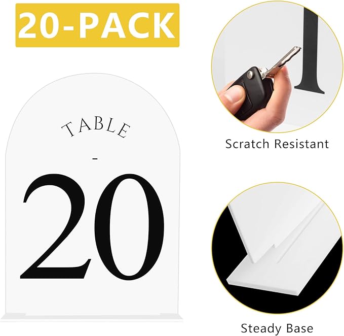 JOYIT Arch Wedding Table Numbers 1-20 - Image 3