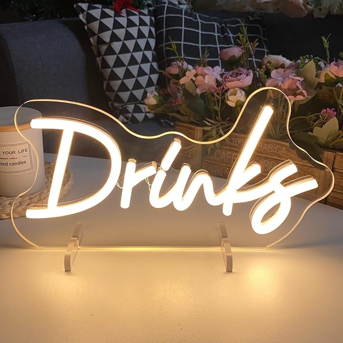 Drinks Table Number Neon Sign Desk Lamp Night Light Wedding Letter LED Neon - Image 3