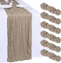 6Pcs Khaki Cheesecloth Table Runner 120 Inch10FT Nude Rustic Boho Cheesecloth by Unknown