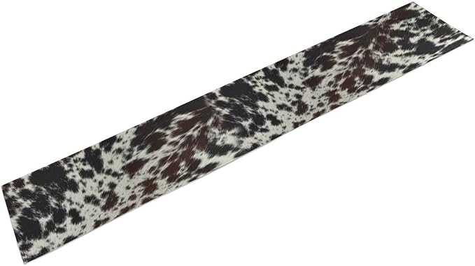 Cow Print Table Runner, Country Farm Animal Fur Skin Pattern Western Style - Image 8