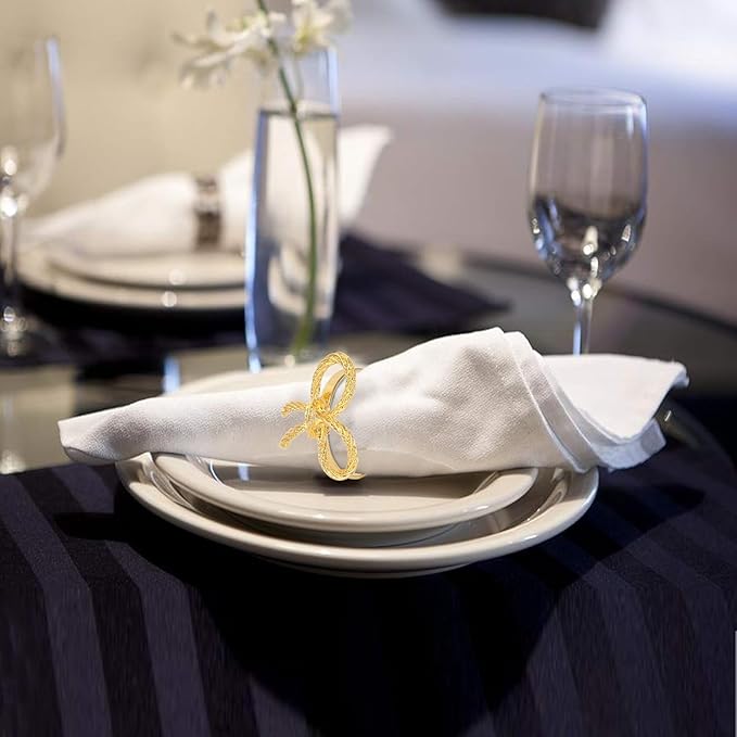 Pack of 50 Napkin Rings Alloy Hollow Out Flower Napkin Holder Dinning Table - Image 5