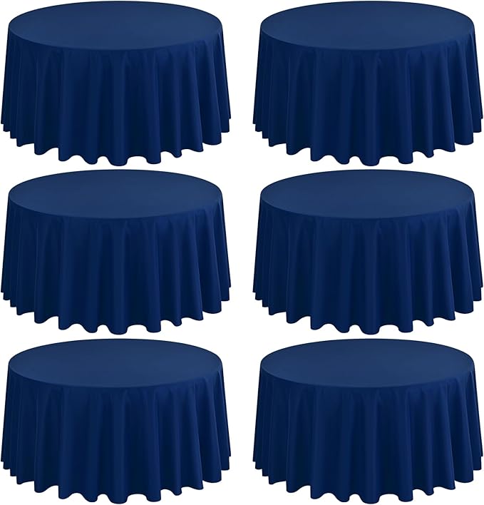 6 Pack Round Tablecloths by REWOMC