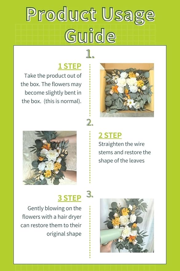 Wedding Sign Faux Flower Swag for Ceremony Party Reception Entrance Floral - Image 6