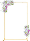 6.6FT x 4FT Wedding Arch Backdrop Gold Square Backdrop Stand Metal Balloon Arch by Fomcet