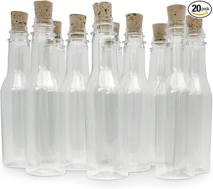 Plastic Bottles & Corks Set by InvitationinaBottle