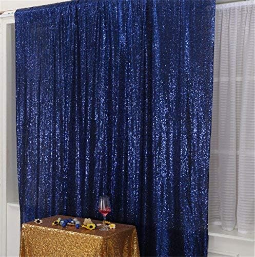 Eternal Beauty Navy Blue Sequin Backdrop, 4x7 Ft Glitter Background Curtains - Image 6