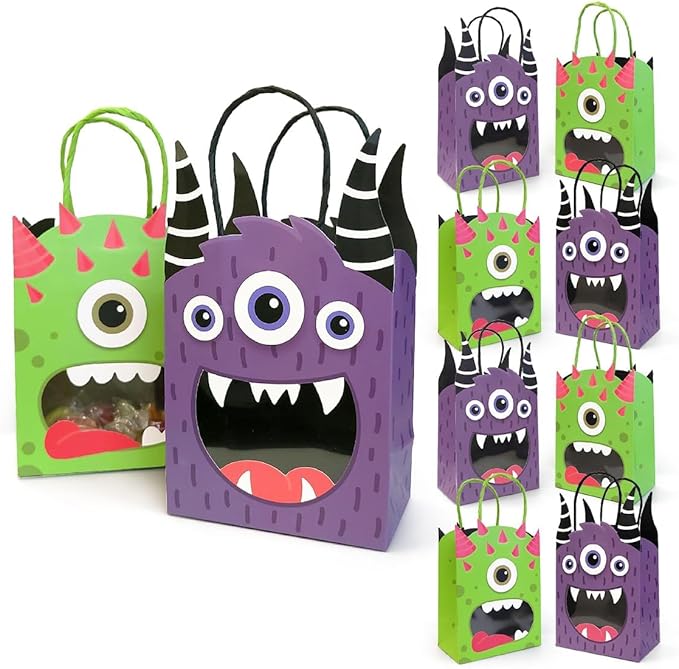 Cheerland Monster Party Favor Gift Bags Halloween Goodie Bag Monster Birthday by Cheerland