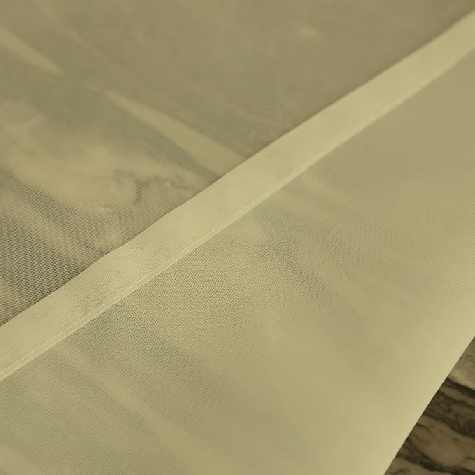 Window Light Yellow Sheer Curtains 95 Inches Long 2 Panels Sheer Curtain Basic - Image 5