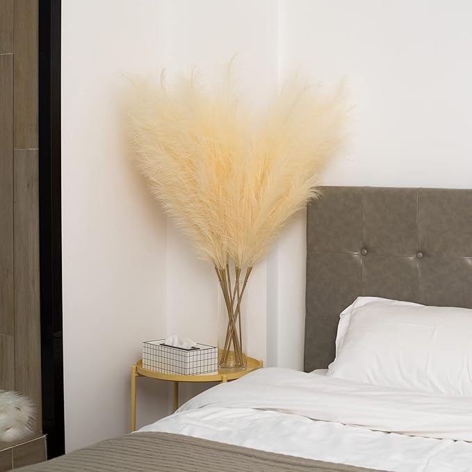 EVODIS Faux Pampas Grass 6 Stems, Artificial Pampas Grass - Image 4