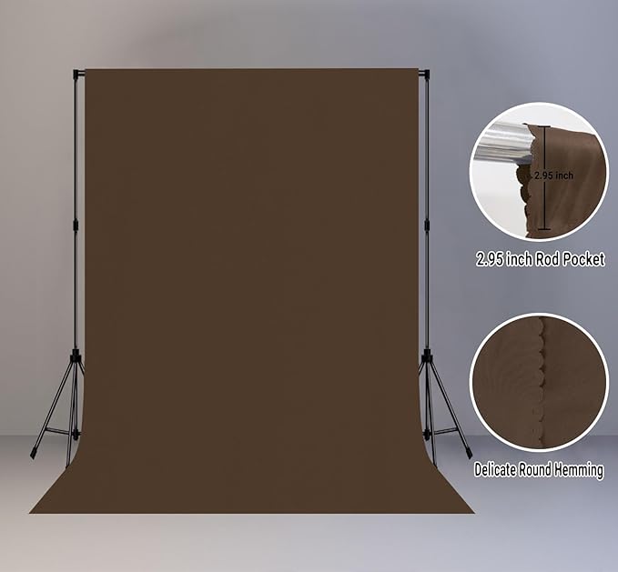 5x7FT Brown Screen Backdrops for Photography, High Density, Wrinkle Resistant - Image 2