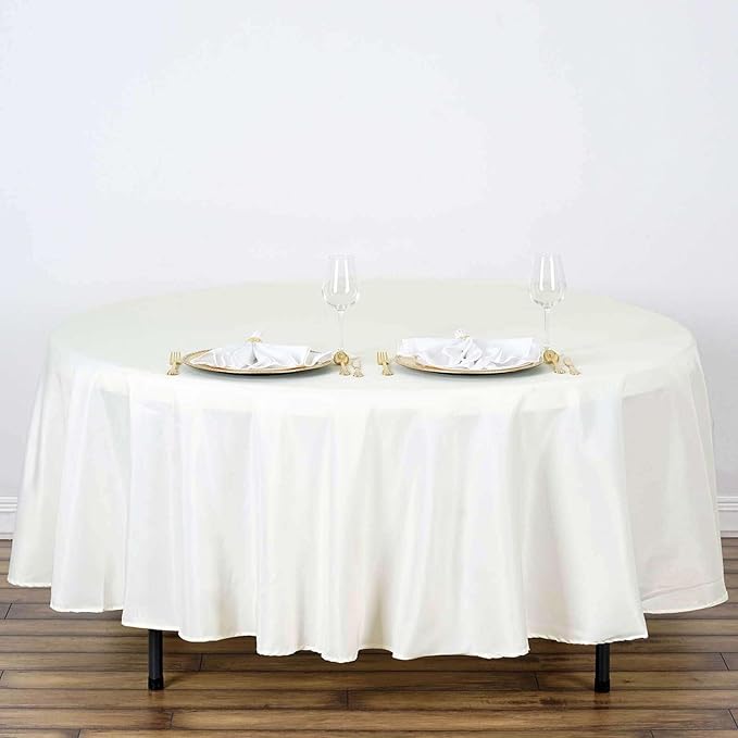 Efavormart Round Tablecloth, 108 Inch Stain & Wrinkle Resistant Washable Table - Image 2