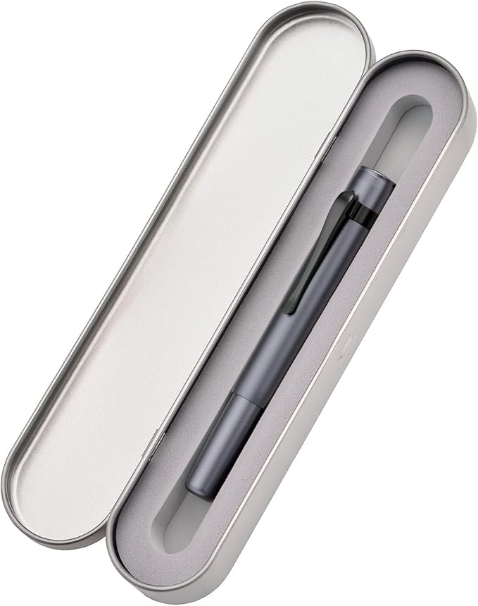 Hongdian M2 Black Forest Mini Fountain Pen, Bent Nib & Sleek Shape Aluminium - Image 4