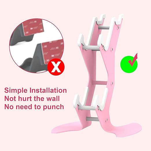 Controller Holder Pink, Game Controller Rack Headset Stand - Image 5