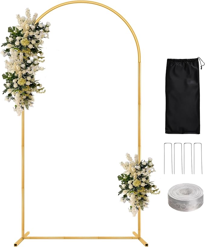 6.6FT Metal Wedding Arch Backdrop Stand by WellSign
