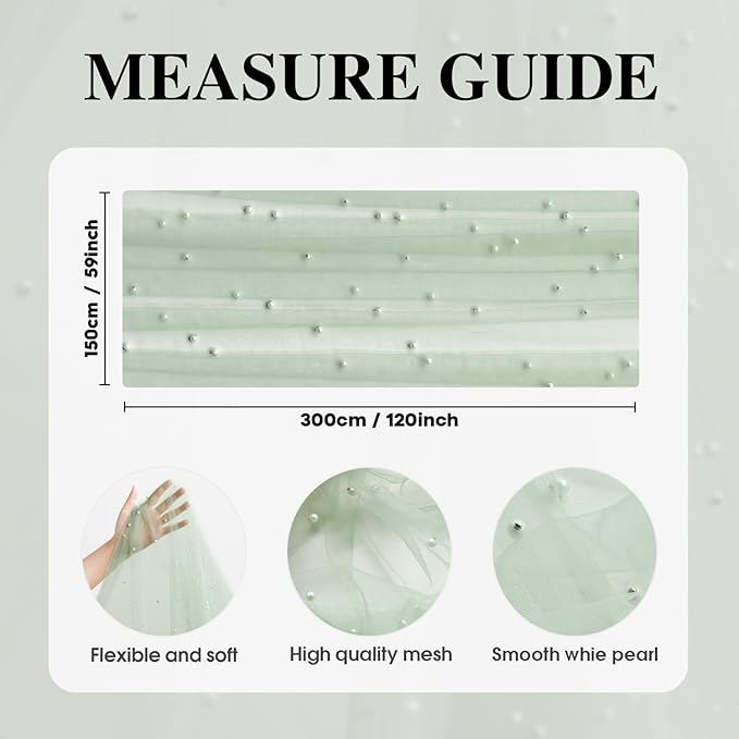 Artoid Mode Pearl Grass Green Gauze Table Runner 59x120 Inch, Seasonal Sheer - Image 7