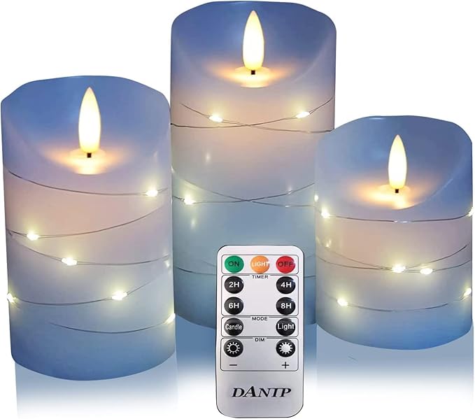 danip Sky Blue LED Flameless Candle, - Image 7