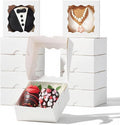 RomanticBaking 3 ¼" x 3 ¼" x 1 ½" 50PCS Chocolate Truffle Boxes by RoanticBaking