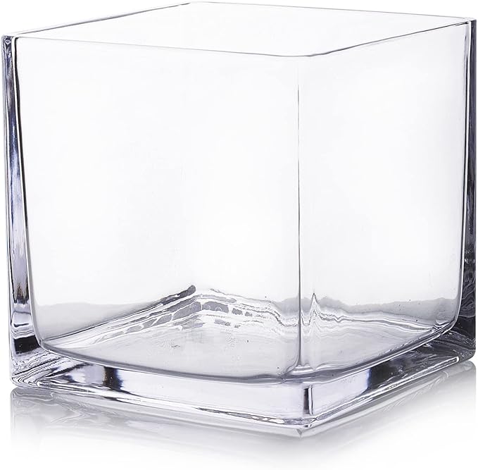Enova Floral Cube Glass Vase by EnovaFloralInc