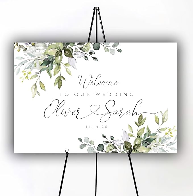 Personalized Wedding Welcome Sign, Welcome To Our Wedding Sign, Editable Modern - Image 3