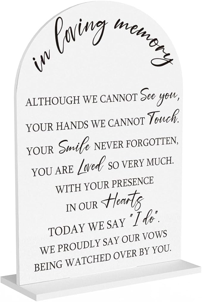 In Loving Memory Wedding Sign, Wedding Engagement Bridal Shower Baby Shower by Unknown