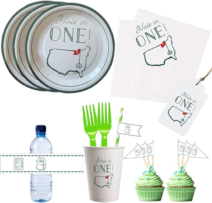 Hole in One Golf Party Decorations, 240-Piece Set by Geloar