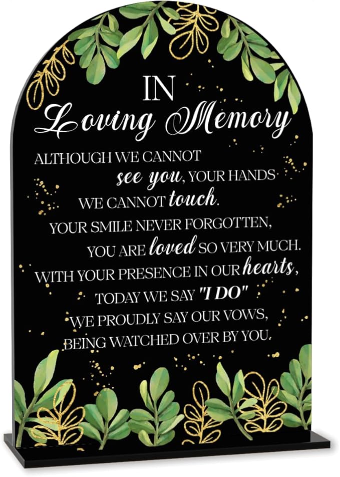 Black In Loving Memory Wedding Sign, In Memory Wedding Sign by AASRR