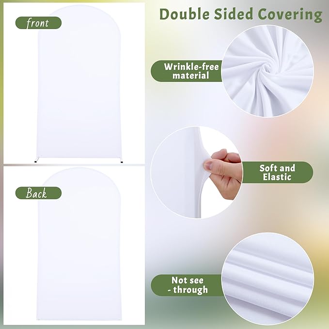 6.6FT White Arch Backdrop Cover - Image 4
