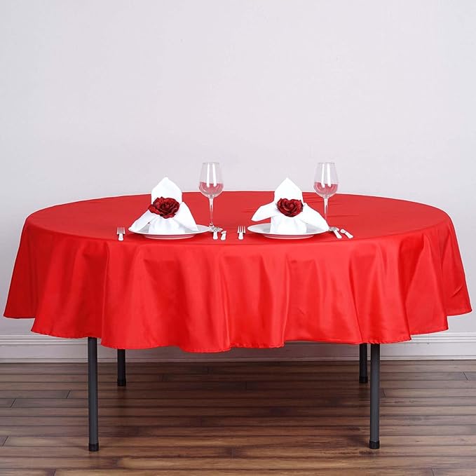 Efavormart Round Tablecloth, 70 Inch Stain & Wrinkle Resistant Washable Table - Image 2
