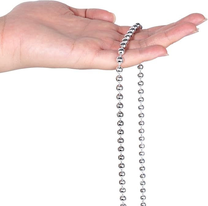 Faux Silver Pearl Beads Garland - 6mm Christmas Tree Beads 22 Yards Spool Pearl - Image 6