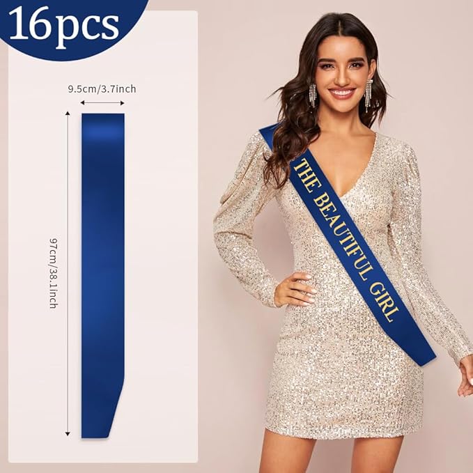 Blank Sash 16 PCS Sashes DIY Satin Sash Chair Sashes Scout Sash President Sash - Image 2