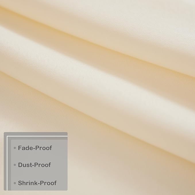 Small Square Beige Tablecloth 24 x 24 Inch Polyester Fabric Washable Table - Image 5