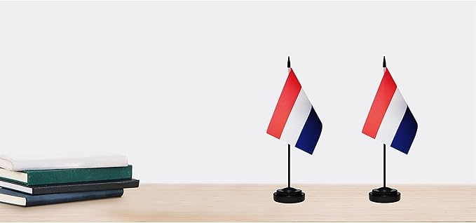 Netherlands Dutch Deluxe Desk Flag Set, Small Mini Miniature Netherlands Dutch - Image 6