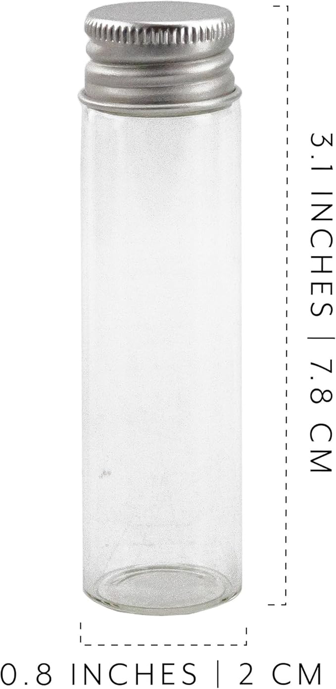 Darware Party Favor Matches Jars: Empty Glass Vials - Image 6