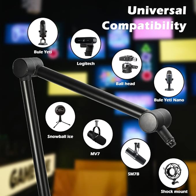 BOMGE Boom Arm Mic Stand - Image 5