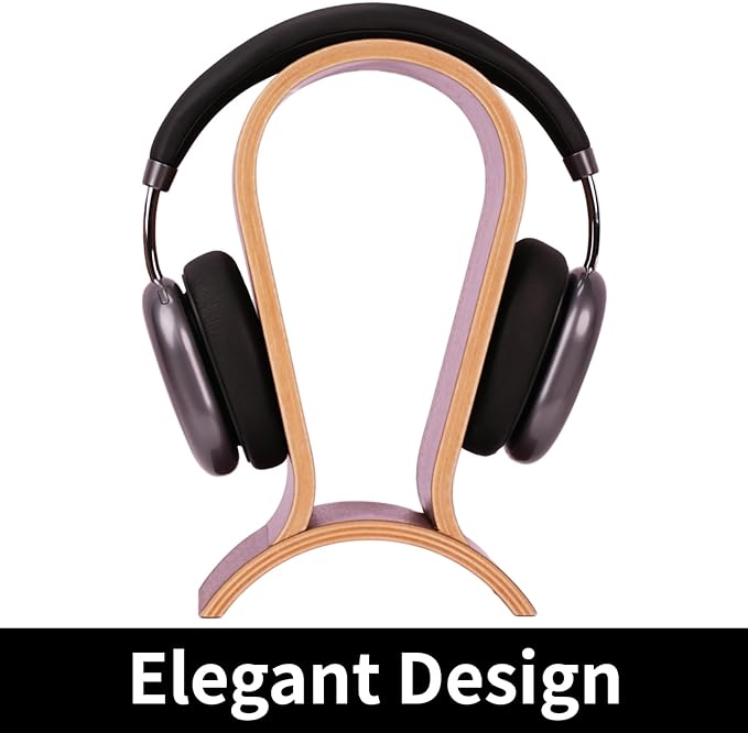 Wood Headphone Stand for Desk - Image 3