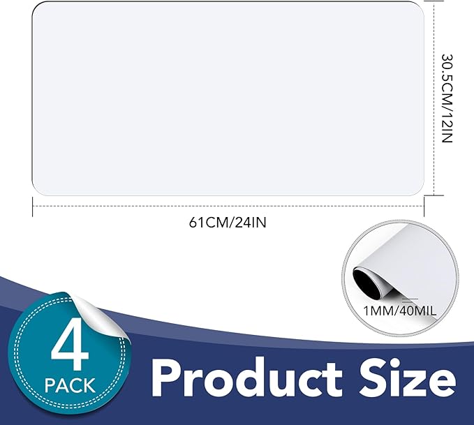 DIYMAG 4Pcs Blank Car Magnets, Door Magnet Rounded Corners Magnetic Set - Image 2