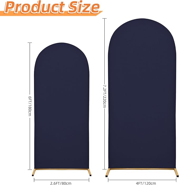 Wedding Arch Covers Arch Backdrop Cover Arch Stand Covers 7.2FT 6FT Set 2 Arch - Image 2