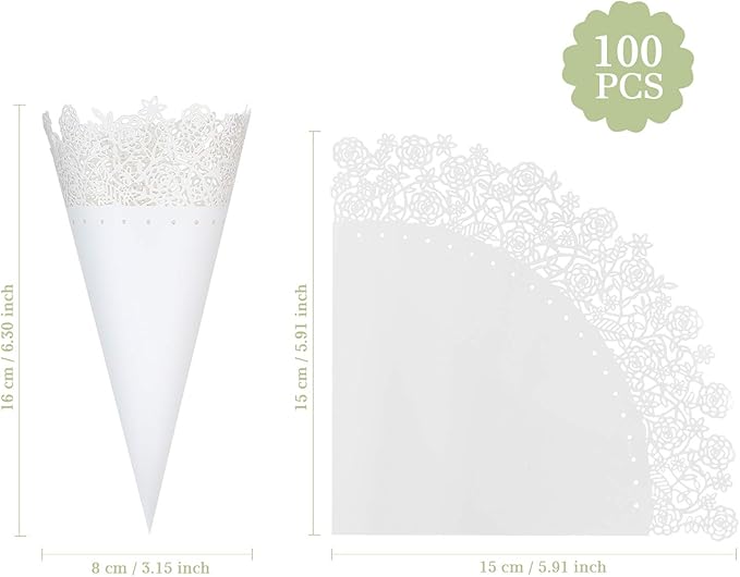 GWHOLE 100 Pcs Flower Confetti Petal Cone - Image 2