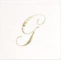 Gift Boutique 100 Gold Monogram Cocktail Napkins Letter G Disposable Paper Pack by GiftBoutique
