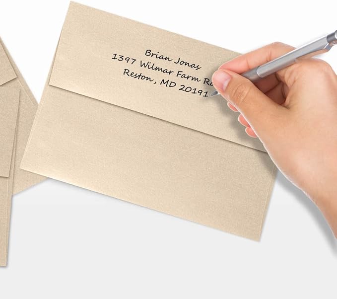 LUXPaper A7 Invitation Envelopes | Peel & Press | 5 1/4" x 7 1/4" | Taupe - Image 6