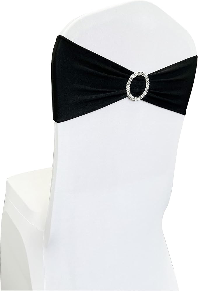 Spandex Chair Sashes Bands 30PCS Stretch Chair Ties Bows - Image 3
