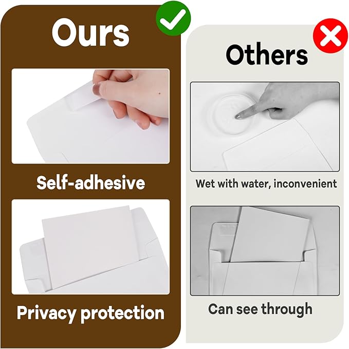 gisgfim 1000 Pcs A2 Envelopes 4.375x5.75 Inches Self Adhesive Invitation - Image 3
