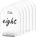 6 Pack 8x10 Inch Clear Arch Acrylic Sign by CEUQIESO