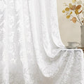 Sheer Curtains 84 Inch Length for Living Room & Bedroom Rod Pocket Boho by MYSTIC-HOME