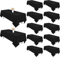 12 Pack Black Tablecloths 60 x 84 Inch Rectangular Table Cloths by Heneger