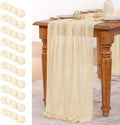 MLMW 10 Pack Beige Table Runner Cheesecloth Boho Gauze Rustic Cheese Cloth by MLMW