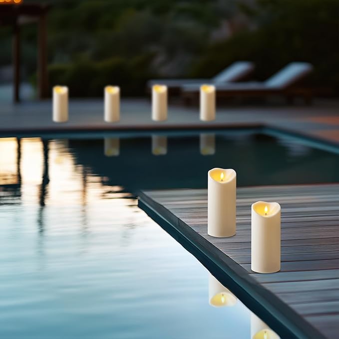 Amagic 4” x 9” Large Outdoor Waterproof Flameless Candles - Image 3
