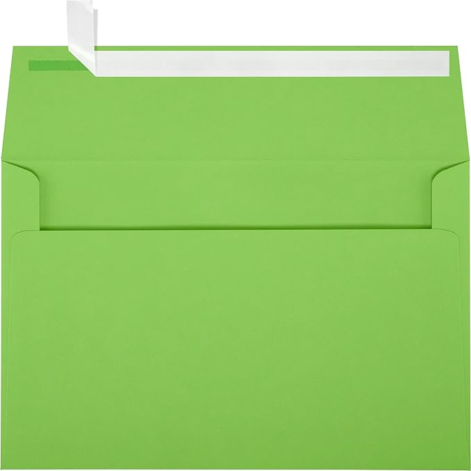 LUXPaper A9 Invitation Envelopes | Peel & Press | 5 3/4" x 8 3/4" | Limelight by LUXPaper