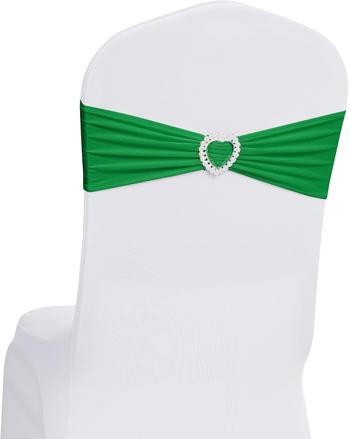 Howhic Pack of 60 Spandex Chair Sashes Bows Stretch Chair Cover Band by Howhic